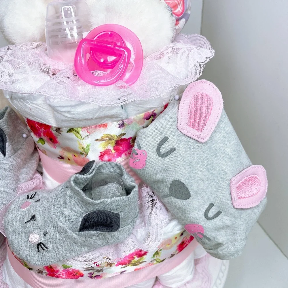 Bunny Diaper Cake, Easter Diaper Cake